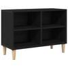 vidaXL TV Cabinet 69.5 x 30 x 50 cm Black Oak Engineered Wood