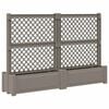 vidaXL Big Planter with Trellis 2 pcs PP Grey