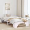 vidaXL Bed Frame White 75 x 190 cm Solid Pine Wood