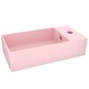 vidaXL Bathroom Sink with Overflow Ceramic Matt Pink