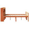 vidaXL Bookcase Bed without Mattress Wax Brown 120x200cm Solid Wood Pine