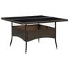 vidaXL Dining Table | Brown | PE rattan | Medium | Durable | Dining Table