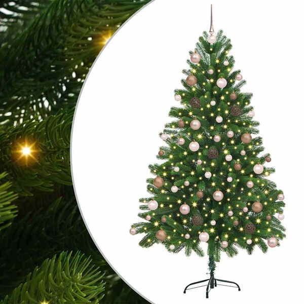 vidaXL Christmas Tree with 300 LEDs with Stand Green 180 cm PE