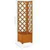 vidaXL Corner Trellis Planter Orange 40x40x150 cm Solid Firwood