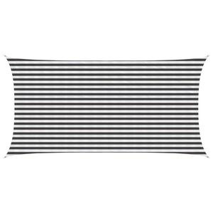 vidaXL Sunshade Sail Anthracite and White 2.5 x 6 m HDPE