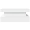 vidaXL Coffee Table with LED Lights White 90x50x40 cm