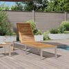vidaXL Sun Lounger Oil Natural 205 x 53 x 100 cm Solid Acacia Wood