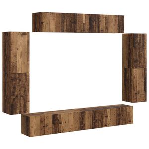 vidaXL TV Cabinet 8 pcs Old Wood