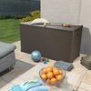 vidaXL Garden Storage Box Brown 120x56x63 cm PP Rattan