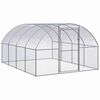 vidaXL Outdoor Chicken Coop 3x4x2 m Galvanised Steel