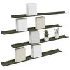vidaXL Floating Shelf 4 pcs Olive Green 100 x 9 x 2.5 cm Steel