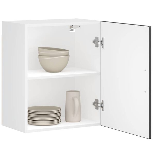 vidaXL Kitchen Wall Cabinets 2 pcs&nbsp;Porto Black Engineered Wood