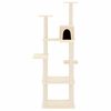 vidaXL Cat Tree with Sisal Scratching Posts Cream 153 cm