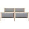 vidaXL Bed Frame with Headboard Light Grey 180 x 200 cm Fabric