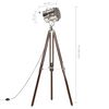 vidaXL Tripod Floor Lamp Solid Mango Wood 180 cm