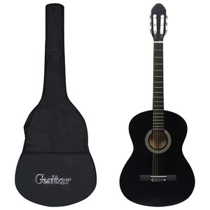 vidaXL Classical Guitar for Beginner with Bag Black 4/4 39