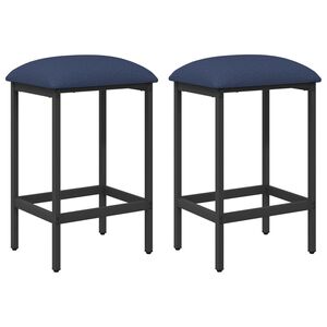 vidaXL Bar Stool 2 pcs Blue 40 x 32 x 64 cm Engineered Wood