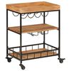 vidaXL Bar Cart 60x40x80 cm Solid Wood Acacia and Iron