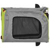 vidaXL Pet Bike Trailer Green and Grey Oxford Fabric and Iron