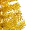 vidaXL Artificial Pre-lit Christmas Tree with Ball Set Gold 180 cm PET