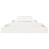 vidaXL Planter White 80x80x27 cm Solid Wood Pine