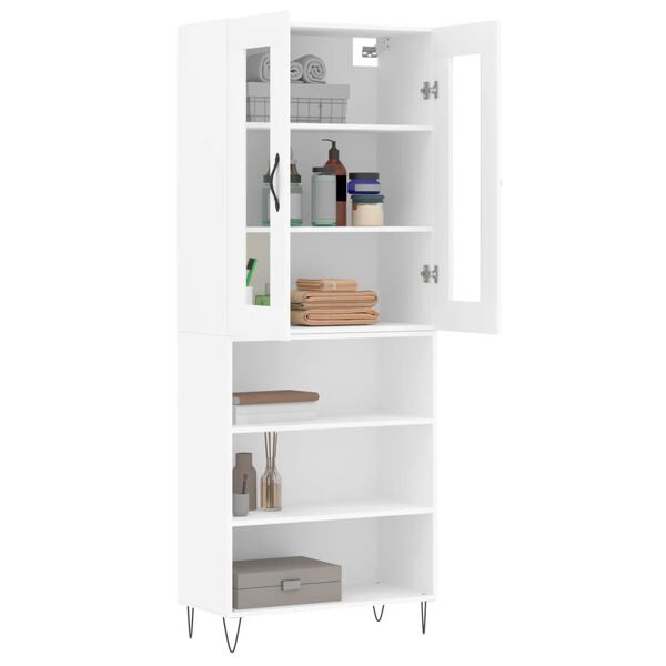vidaXL Highboard White 69.5x34x180 cm Engineered Wood