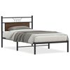 vidaXL Bed Frame without Mattress Brown Oak 107x203 cm Engineered Wood