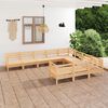 vidaXL 10 Piece Garden Lounge Set Solid Wood Pine