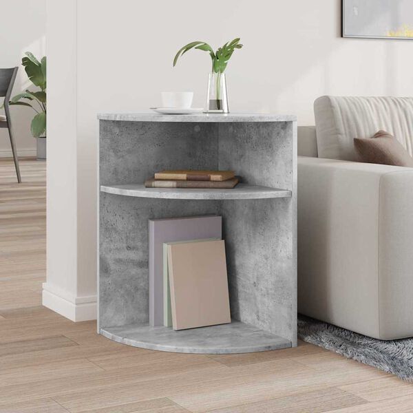 vidaXL End Table Concrete Grey 39.7 x 39.7 x 60 cm Engineered Wood