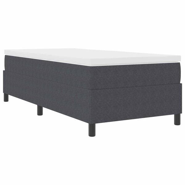 vidaXL Platform Bed Frame Dark Grey 100 x 200 cm Fabric