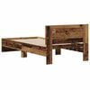 vidaXL Bed Frame with Headboard Old Wood 75 x 190 cm Engineered Wood