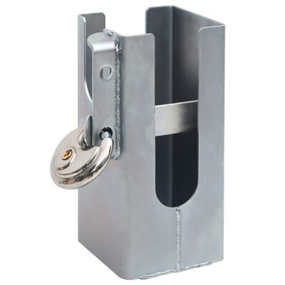vidaXL Hitch Lock Silver 11x11x23.5 cm Steel