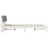vidaXL Bed frame White and light grey 120 x 190 cm Solid pine wood