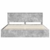 vidaXL Bed Frame with Drawer Concrete Grey 200 x 200 cm Engineer Wood