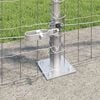 vidaXL Fence with Post Silver 1 x 25 m Steel