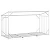 vidaxL Firewood Rack with Rain Cover 200.5x80.5x110.5 cm Galvanised Steel