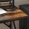 vidaXL Desk with Shelf Smoked Oak 100 x 50 x 86.5 cm Engineered Wood