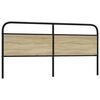 vidaXL Headboard Sonoma Oak 200 cm Steel and Engineered Wood
