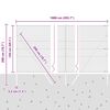 vidaXL Fence Post Grey 10 x 1.5 m (36 mm mesh) Steel and PVC