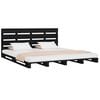 vidaXL Bed Frame without Mattress Black Solid Wood Pine Small Double