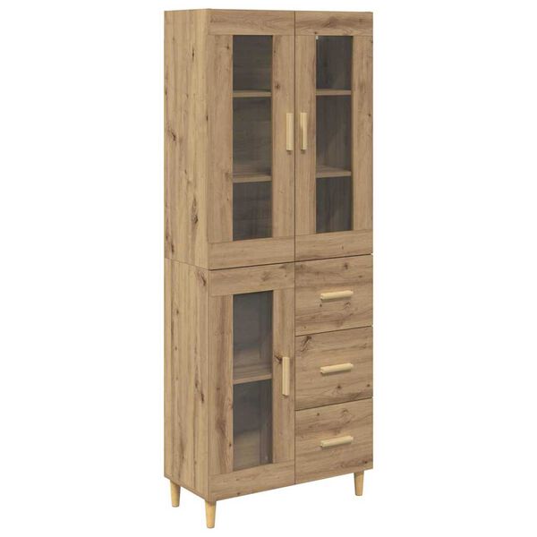 vidaXL Highboard Artisan Oak 69.5 x 34 x 180 cm Engineered Wood