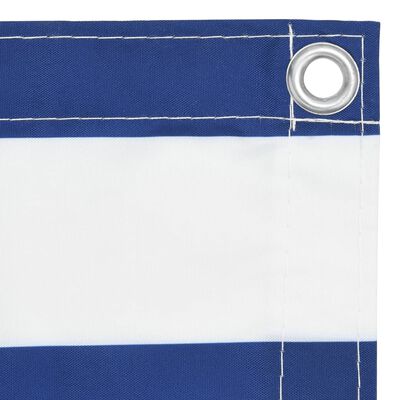 vidaXL Balcony Screen White and Blue 120x400 cm Oxford Fabric