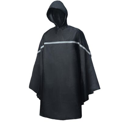 Willex Rain Poncho with Hood One Size Black