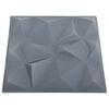 vidaXL 3D Wall Panels 24 pcs 50x50 cm Diamond Grey 6 m²