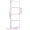 vidaXL Interior Door Slim Golden 76x201.5 cm Tempered Glass and Aluminium