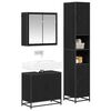 vidaXL Bathroom Furniture Set 3 pcs Black Oak Engineered Wood