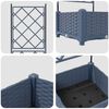vidaXL Garden Planter Grey 40 x 40 x 125.5 cm Steel