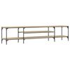 vidaXL TV Cabinet Sonoma Oak 201x35x45 cm Engineered Wood&Iron