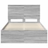 vidaXL Bed Frame Grey Sonoma 120 x 200 cm Solid Pine Wood