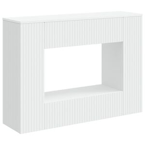 vidaXL Console Table Striped White 101 x 29 x 74 cm Engineered Wood